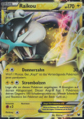 Raikou EX aus dem Set Schwarz und Wei - Erforscher der Finsternis