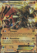 Groudon EX aus dem Set Schwarz und Wei - Erforscher der Finsternis