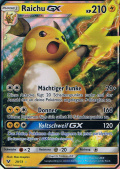 Raichu GX aus dem Set Schimmernde Legenden