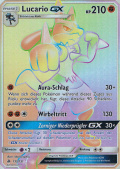 Lucario GX aus dem Set Grauen der Lichtfinsternis